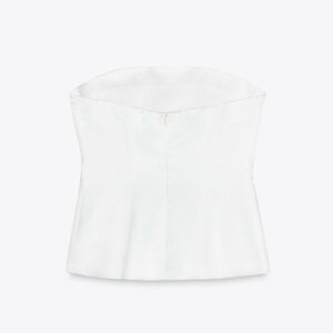 Zara White Strapless Bustier